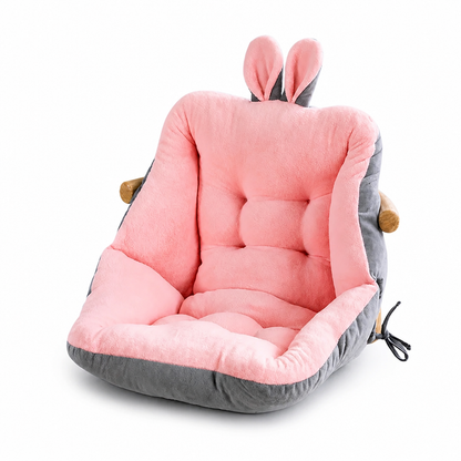 Seat & Back Cushion Ergonomic Tailbone Relief Velour Cover