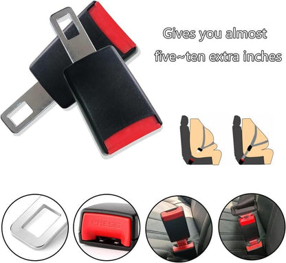 Seat Belt Extender Extra Length Tool-Free Stainless Steel Clip