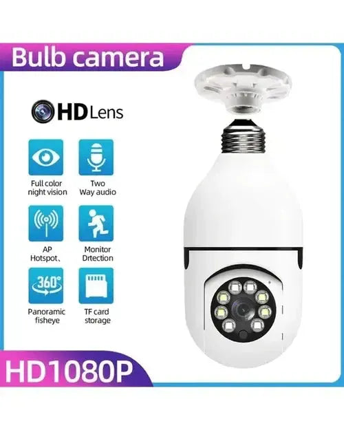 Security Camera E27 Socket 1080p Pan & Tilt