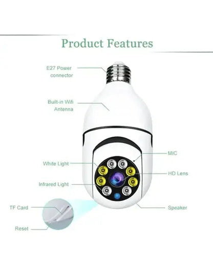 Security Camera E27 Socket 1080p Pan & Tilt
