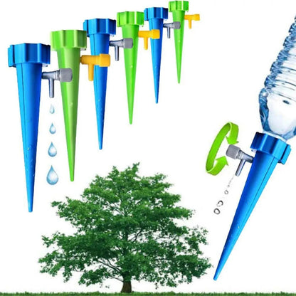 Self-Watering Plant Spikes Adjustable Drip Valve Set of 6