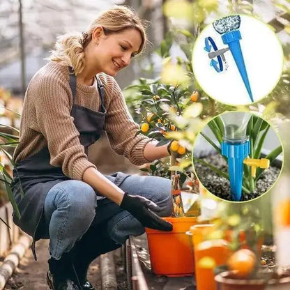 Self-Watering Plant Spikes Adjustable Drip Valve Set of 6