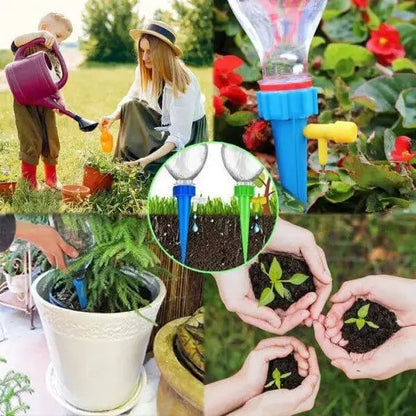 Self-Watering Plant Spikes Adjustable Drip Valve Set of 6