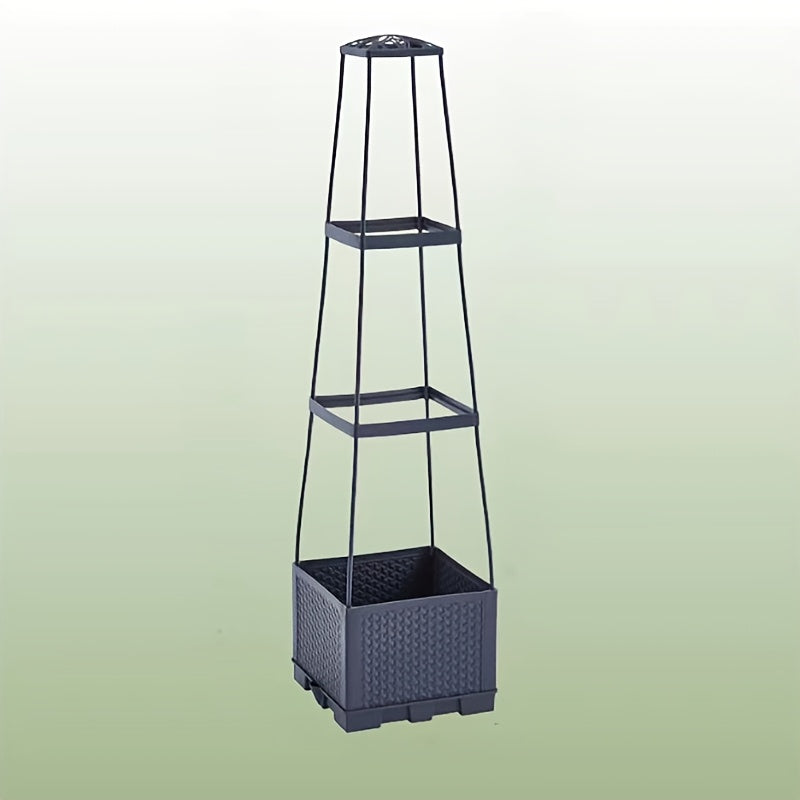 Self-Watering Planter Multi-Tier Hidden Reservoir & Trellis