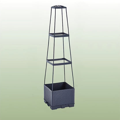 Self-Watering Planter Multi-Tier Hidden Reservoir & Trellis