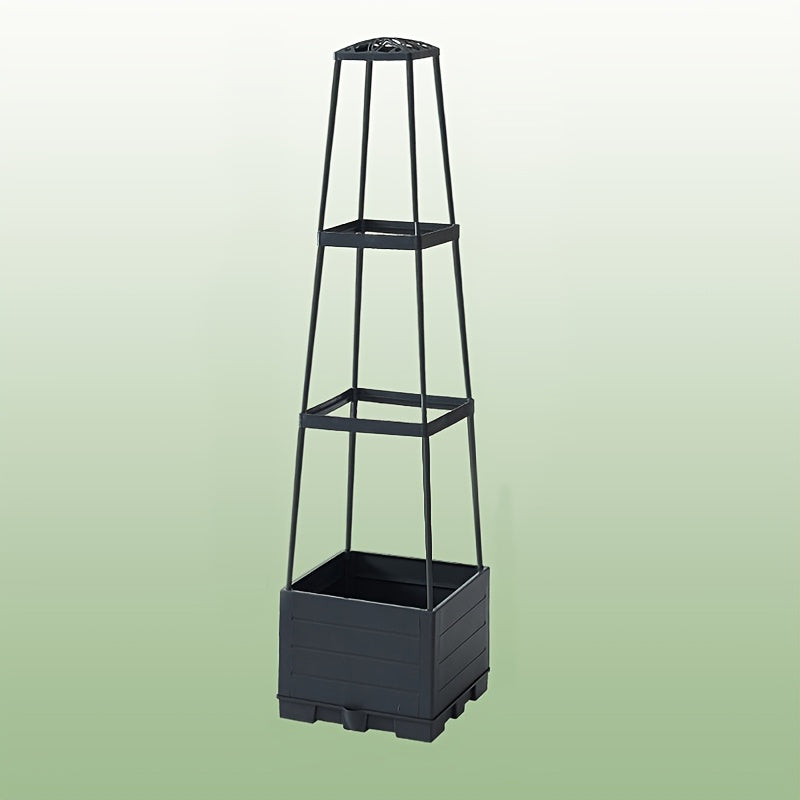 Self-Watering Planter Multi-Tier Hidden Reservoir & Trellis