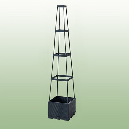 Self-Watering Planter Multi-Tier Hidden Reservoir & Trellis