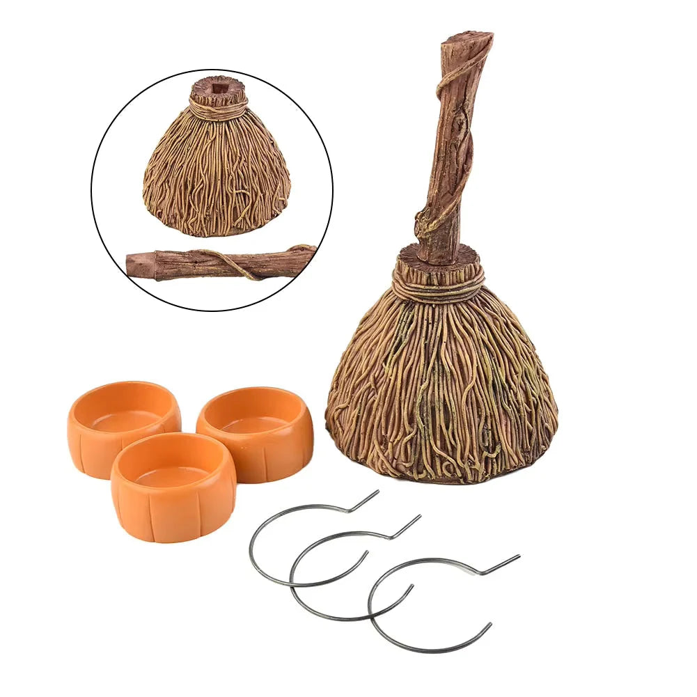 Serving Bowl Stand Pumpkin-Shaped Resin & Iron Space-Saving