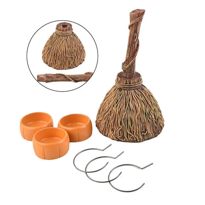 Serving Bowl Stand Pumpkin-Shaped Resin & Iron Space-Saving