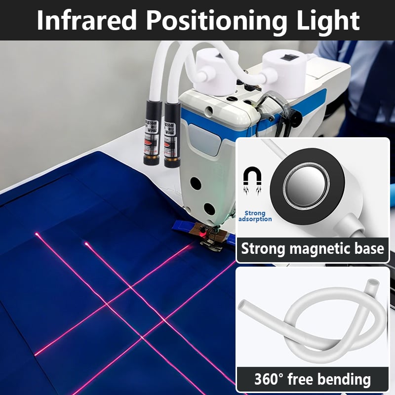 Sewing Machine Laser Guide 3 Laser Heads Magnetic Base