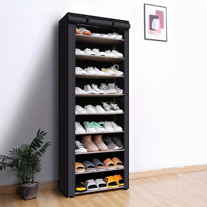 Shoe Cabinet Tool-Free Assembly Zippered Breathable Cover