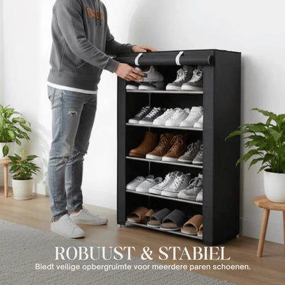 Shoe Cabinet Tool-Free Assembly Zippered Breathable Cover