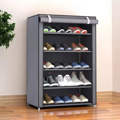 Shoe Cabinet Tool-Free Assembly Zippered Breathable Cover