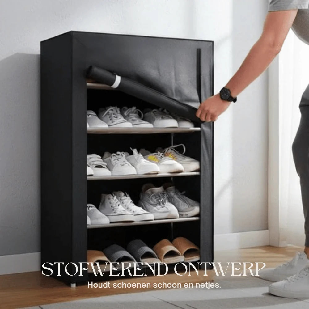 Shoe Cabinet Tool-Free Assembly Zippered Breathable Cover