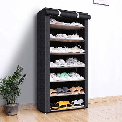 Shoe Cabinet Tool-Free Assembly Zippered Breathable Cover