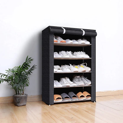 Shoe Cabinet Tool-Free Assembly Zippered Breathable Cover