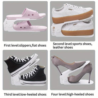 Shoe Organizer 3-Level Adjustable Double-Deck & Non-Slip