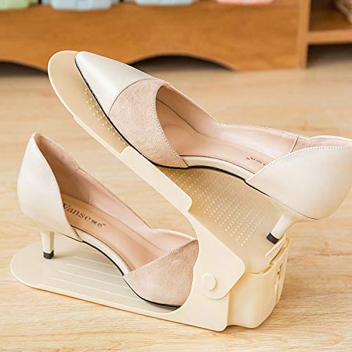 Shoe Organizer Stackable Height-Adjustable Non-Slip