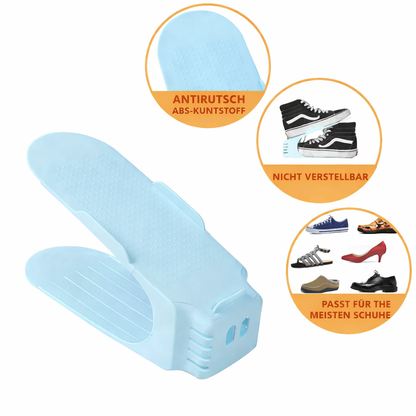 Shoe Organizer Stackable Height-Adjustable Non-Slip
