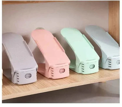 Shoe Organizer Stackable Height-Adjustable Non-Slip