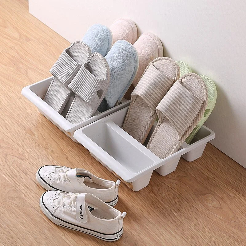 Shoe Rack Holds Six Pairs Space-Saving Tool-Free Assembly