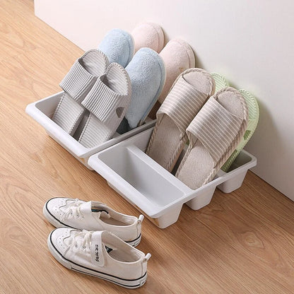 Shoe Rack Holds Six Pairs Space-Saving Tool-Free Assembly