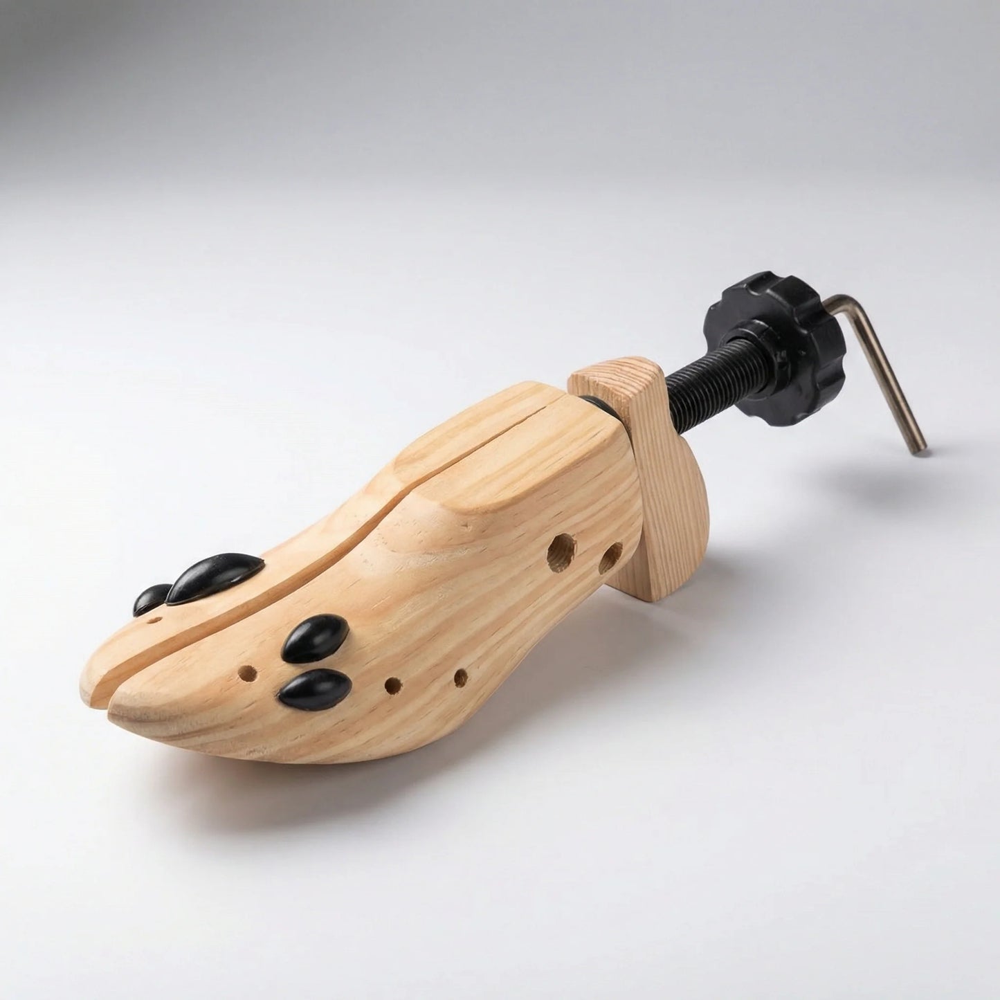 Shoe Stretcher Two-Way Adjustable Removable Ball Inserts Solid Wood