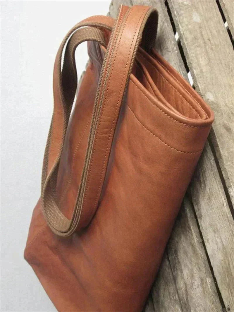 Shopper Tote Bag PU Leather Fits 15 Inch Laptop