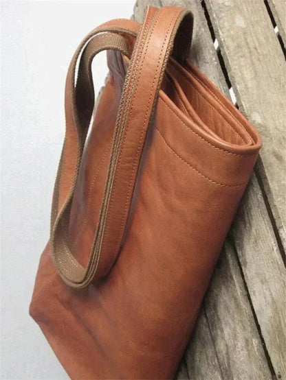 Shopper Tote Bag PU Leather Fits 15 Inch Laptop