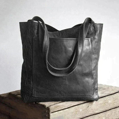 Shopper Tote Bag PU Leather Fits 15 Inch Laptop