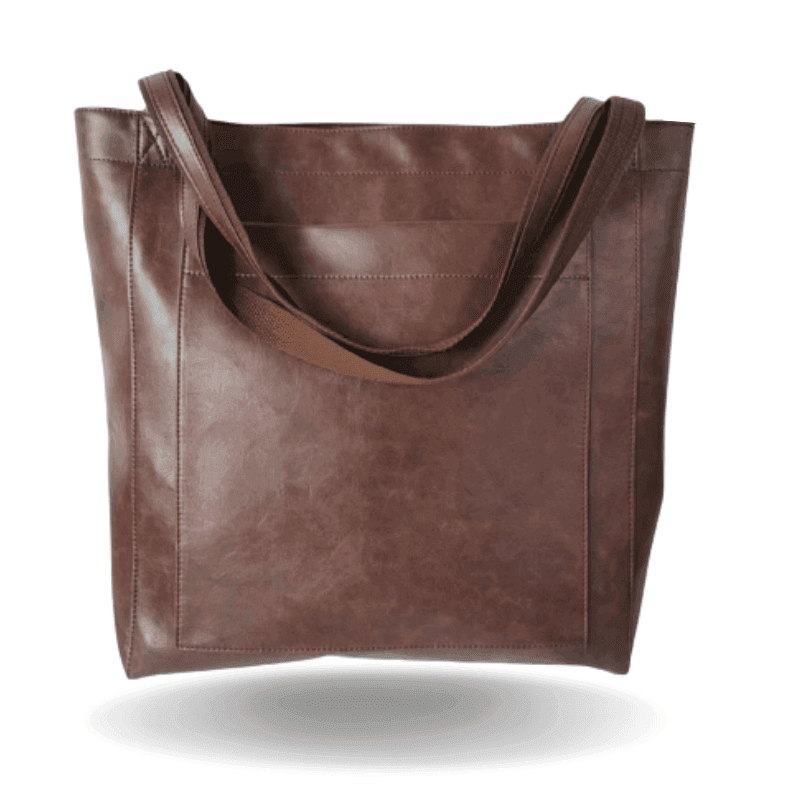 Shopper Tote Bag PU Leather Fits 15 Inch Laptop