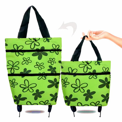 Shopping Trolley Foldable Retractable Wheels & Metal Frame