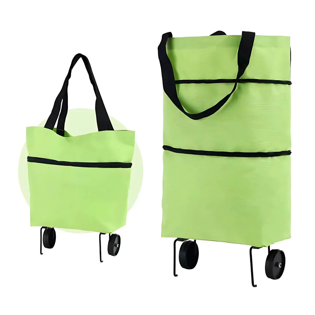 Shopping Trolley Foldable Retractable Wheels & Metal Frame