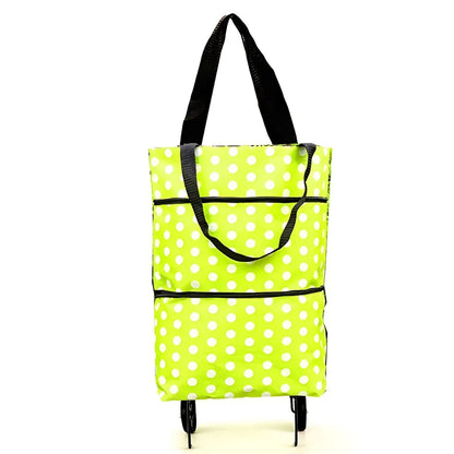 Shopping Trolley Foldable Retractable Wheels & Metal Frame
