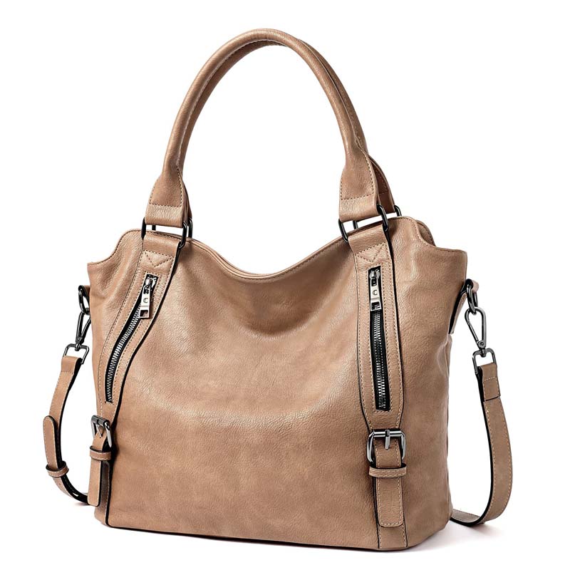 Shoulder Bag Convertible PU Leather Padded Laptop Compartment