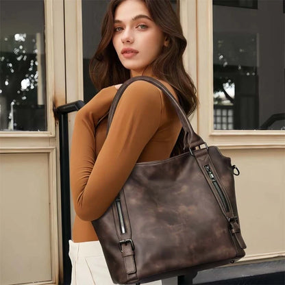 Shoulder Bag Convertible PU Leather Padded Laptop Compartment