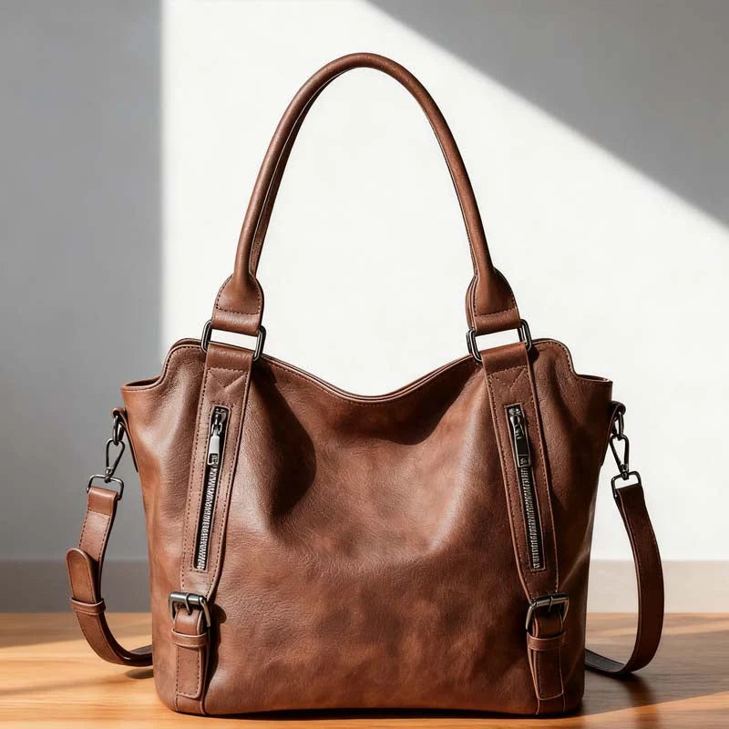 Shoulder Bag Convertible PU Leather Padded Laptop Compartment