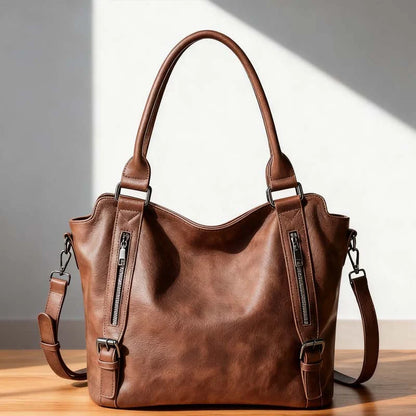 Shoulder Bag Convertible PU Leather Padded Laptop Compartment