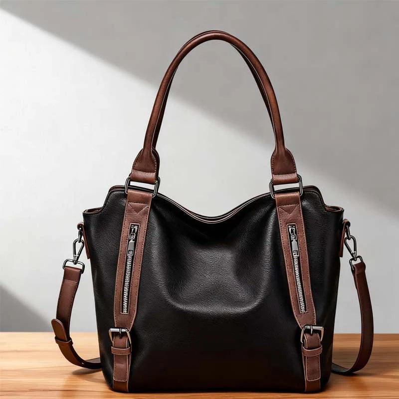 Shoulder Bag Convertible PU Leather Padded Laptop Compartment