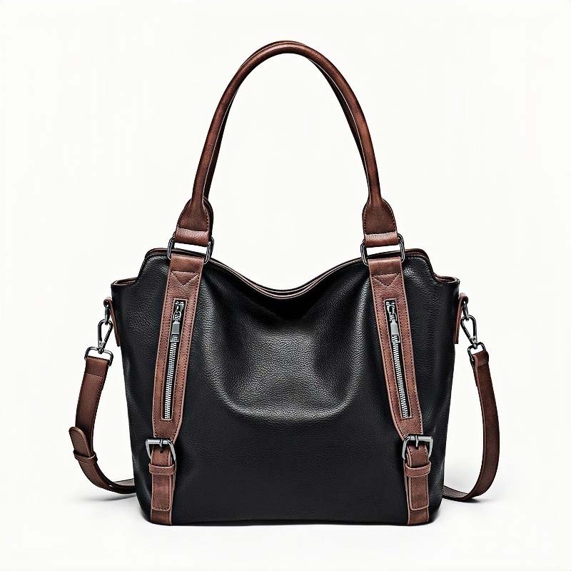 Shoulder Bag Convertible PU Leather Padded Laptop Compartment
