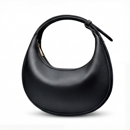Shoulder Bag Crescent Shape 3-Way Strap Faux Leather