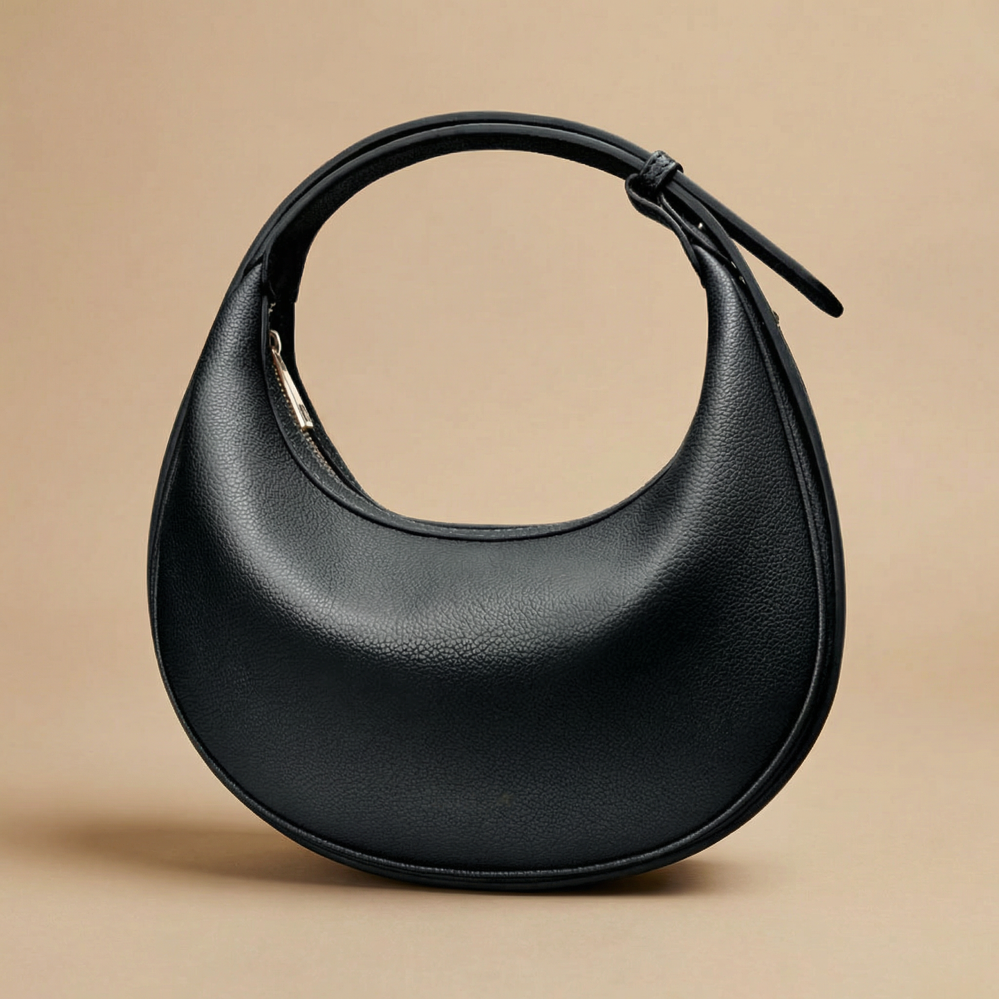Shoulder Bag Crescent Shape 3-Way Strap Faux Leather
