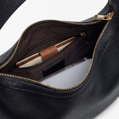 Shoulder Bag Crescent Shape 3-Way Strap Faux Leather
