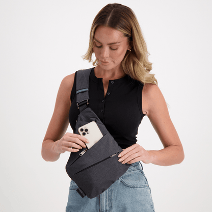 Shoulder Bag RFID Blocking & Cut-Resistant Strap