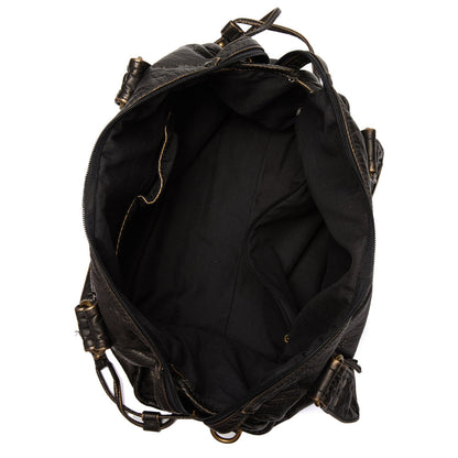 Shoulder Bag Vintage Washed PU Leather Fits Laptop