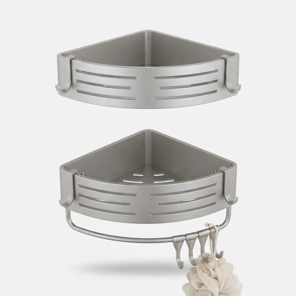 Shower Corner Shelves Aluminum No-Drill Adjustable