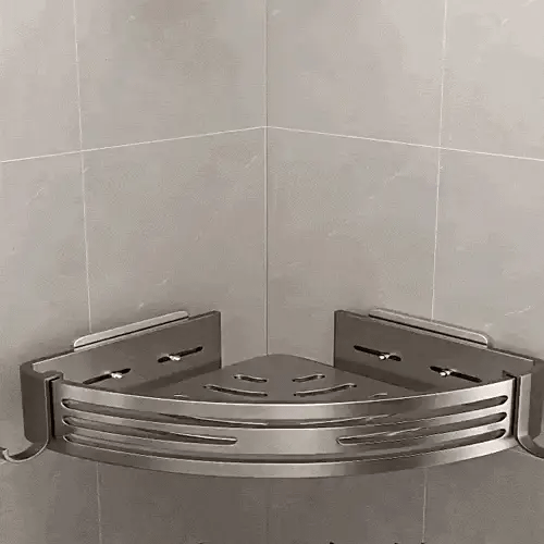 Shower Corner Shelves Aluminum No-Drill Adjustable