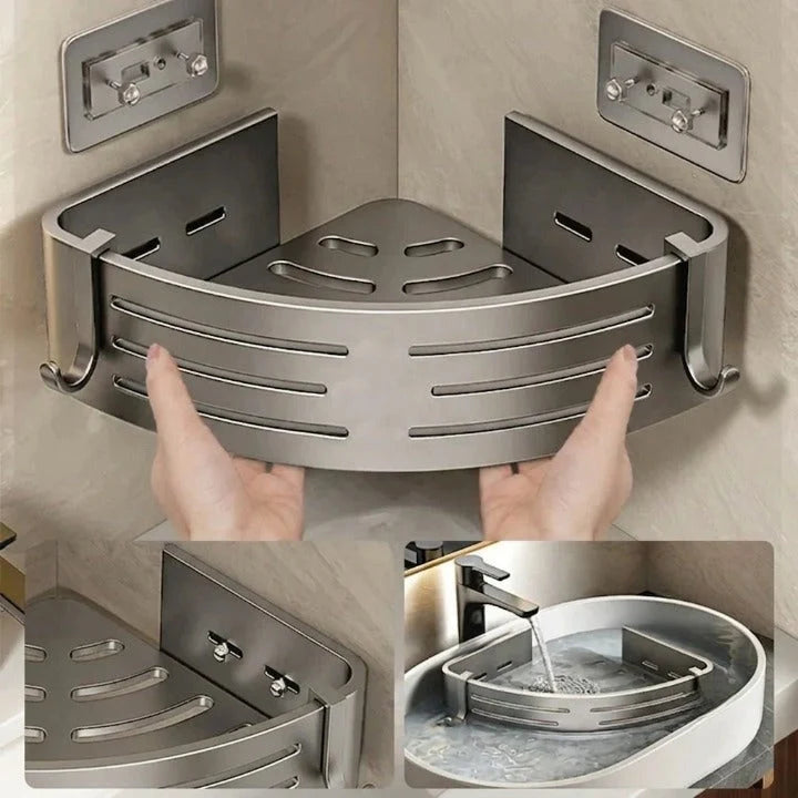 Shower Corner Shelves Aluminum No-Drill Adjustable