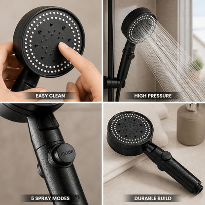 Shower Head High-Pressure Five Spray Modes Silicone Nozzles