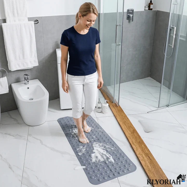 Shower Mat Full Coverage Suction Cups & Drain Holes